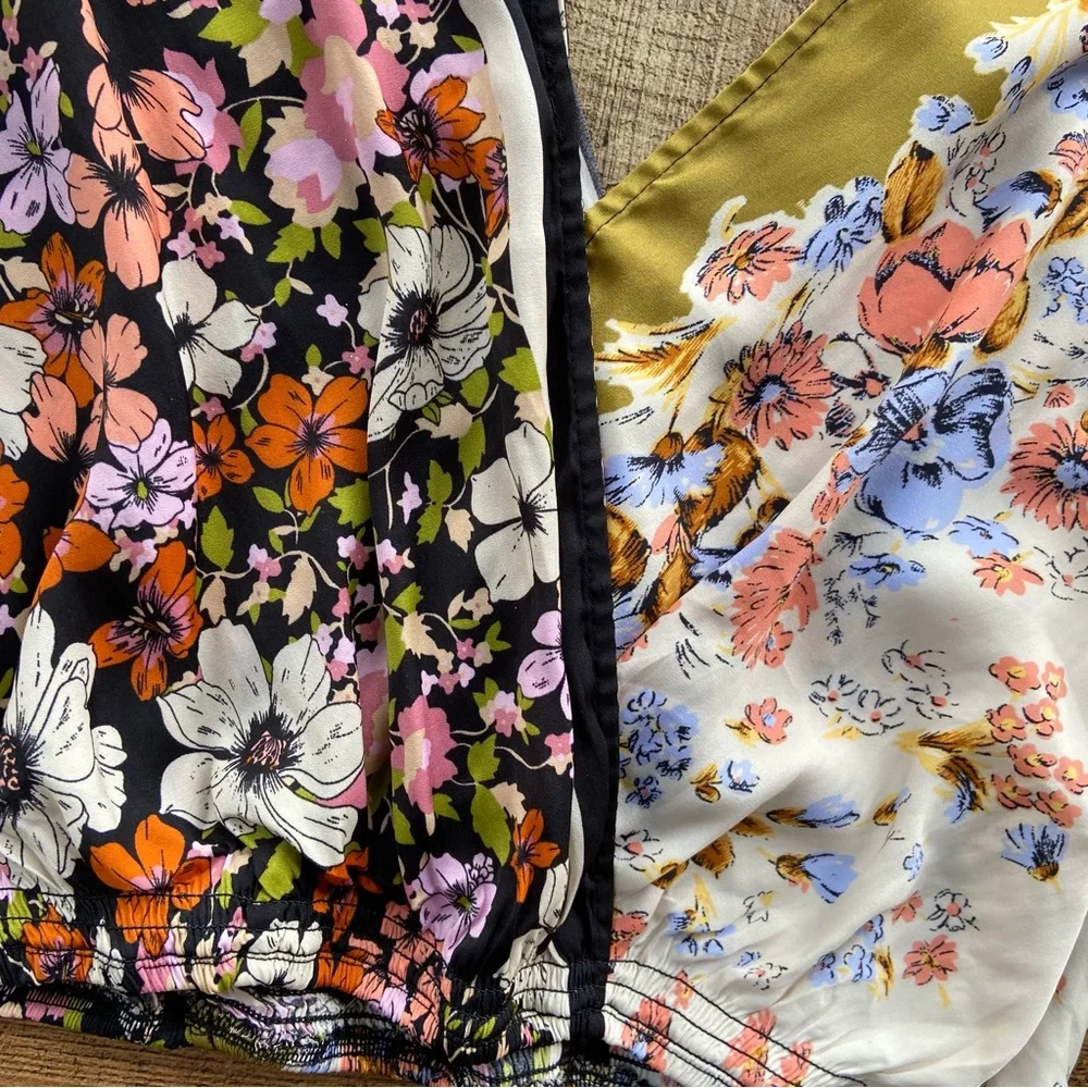 FREE PEOPLE Floral Print Halter/Tank Top